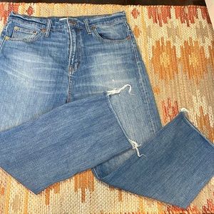 Madewell Perfect Fall Cropped High Waist Jean